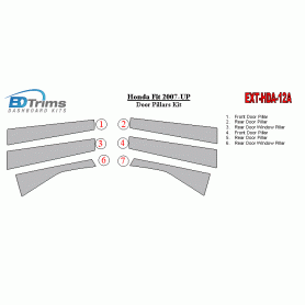 Honda Fit 2007-UP Exterior Door Window Pillar Post Cover Trim