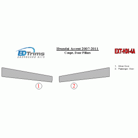 Hyundai Accent 2007-2011 Exterior Door Window Pillar Post Cover Trim