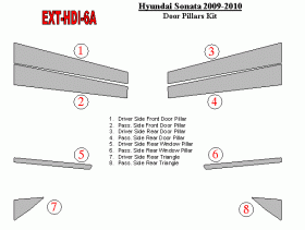 Hyundai Sonata 2009-2010 Exterior Door Pillars
