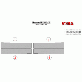 Hummer H2 2002-UP Exterior Door Window Pillar Post Cover Trim