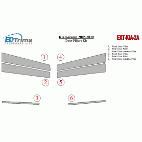 KIA Sorento 2005-2010 Exterior Door Window Pillar Post Cover Trim
