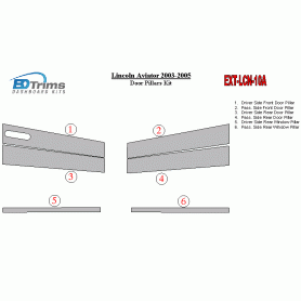 Lincoln Aviator 2003-2005 Exterior Door Window Pillar Post Cover Trim
