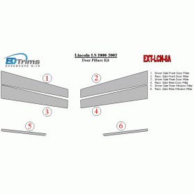 Lincoln LS 2000-2002 Exterior Door Window Pillar Post Cover Trim