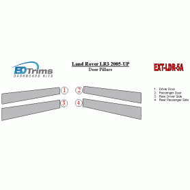 Land Rover LR3 2005-UP Exterior Door Window Pillar Post Cover Trim
