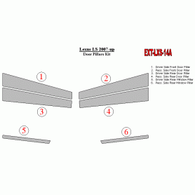 Lexus LS 2007-UP Exterior Door Window Pillar Post Cover Trim