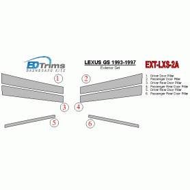 Lexus GS 1994-1997 Exterior Door Window Pillar Post Cover Trim