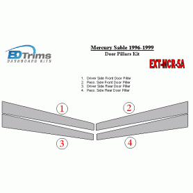 Mercury Sable 1996-1999 Exterior Door Window Pillar Post Cover Trim