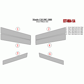 Mazda CX9 2007-2008 Exterior Door Window Pillar Post Cover Trim