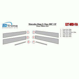 Mercedes Benz S Class 2007-UP Exterior Door Window Pillar Post Cover Trim