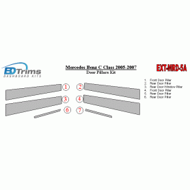 Mercedes Benz C Class 2005-2007 Exterior Door Window Pillar Post Cover Trim