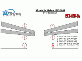 Mitsubishi Galant 1999-2003 Exterior Door Pillars