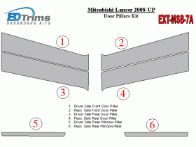 Mitsubishi Lancer 2008-UP Exterior Door Pillars