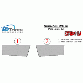 Nissan Z350 2003-UP Exterior Door Window Pillar Post Cover Trim