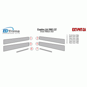 Pontiac G6 2005-UP Exterior Door Window Pillar Post Cover Trim