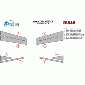 Subaru Tribeca 2007-UP Exterior Door Window Pillar Post Cover Trim