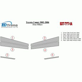Toyota Camry 2002-2006 Exterior Door Window Pillar Post Cover Trim