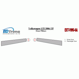 Volkswagen GTI 2006-UP Exterior Door Window Pillar Post Cover Trim