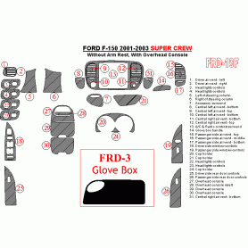 Ford F-150 Super Crew 2001 - 2003 Dash Trim Kit