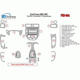 Ford Focus 2005 - 2007 Dash Trim Kit