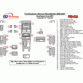 Ford Explorer 2006 - 2007 Dash Trim Kit