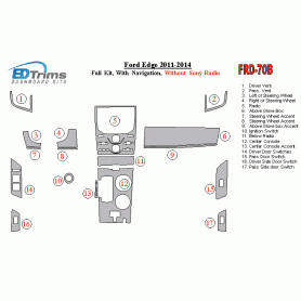 Ford Edge 2011 - 2014 Dash Trim Kit