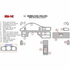 Honda Civic 1992 - 1995 Dash Trim Kit