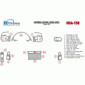 Honda S2000 2000 - 2005 Dash Trim Kit