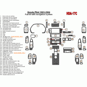 Honda Pilot 2003 - 2004 Dash Trim Kit
