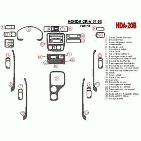 Honda CR-V 1997 - 1998 Dash Trim Kit