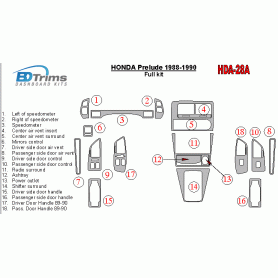 Honda Prelude 1988 - 1990 Dash Trim Kit
