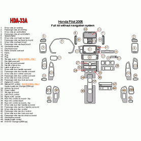 Honda Pilot 2005 - 2005 Dash Trim Kit