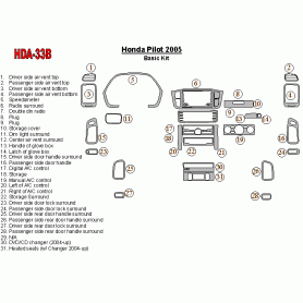 Honda Pilot 2005 - 2005 Dash Trim Kit