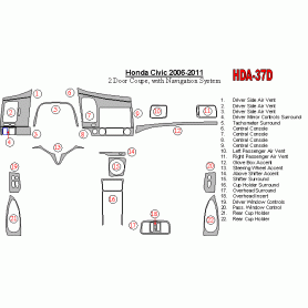 Honda Civic 2006 - 2011 Dash Trim Kit