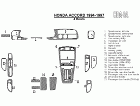 Honda Accord 1994 - 1997 Dash Trim Kit