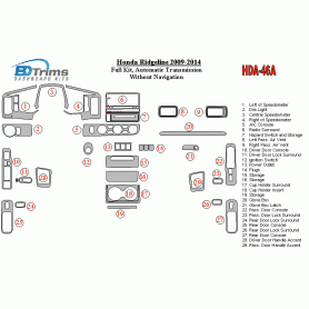 Honda Ridgeline 2009 - 2014 Dash Trim Kit