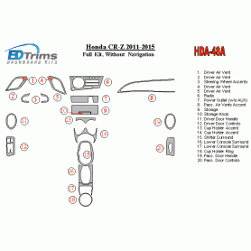 Honda CR-Z 2011 - 2015 Dash Trim Kit