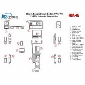 Honda Pasport 1998 - 2002 Dash Trim Kit