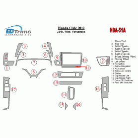 Honda Civic 2012 - 2012 Dash Trim Kit