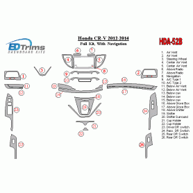 Honda CR-V 2012 - 2014 Dash Trim Kit