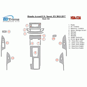 Honda Accord 2013 - 2017 Dash Trim Kit