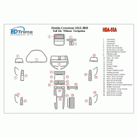 Honda CrossTour 2013 - 2015 Dash Trim Kit