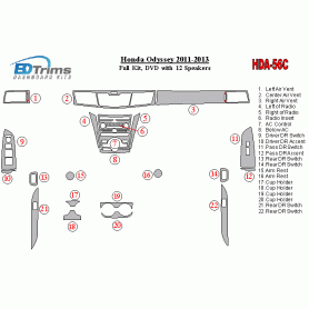 Honda Odyssey 2011 - 2013 Dash Trim Kit