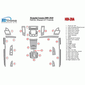 Hyundai Sonata 2009 - 2010 Dash Trim Kit