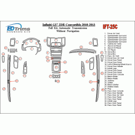 Infiniti G37 Coupe 2010 - 2013 Dash Trim Kit
