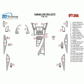 Infiniti Q50 2014 - 2019 Dash Trim Kit