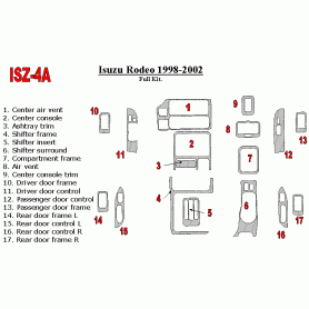 Isuzu Rodeo 1998 - 2002 Dash Trim Kit