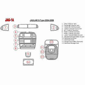 Jaguar S type 2004 - 2008 Dash Trim Kit