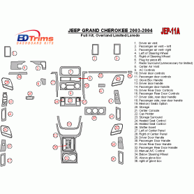 Jeep Grand Cherokee 2003 - 2004 Dash Trim Kit
