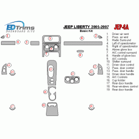 Jeep Liberty 2005 - 2007 Dash Trim Kit