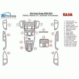KIA Forte Koup 2010 - 2013 Dash Trim Kit